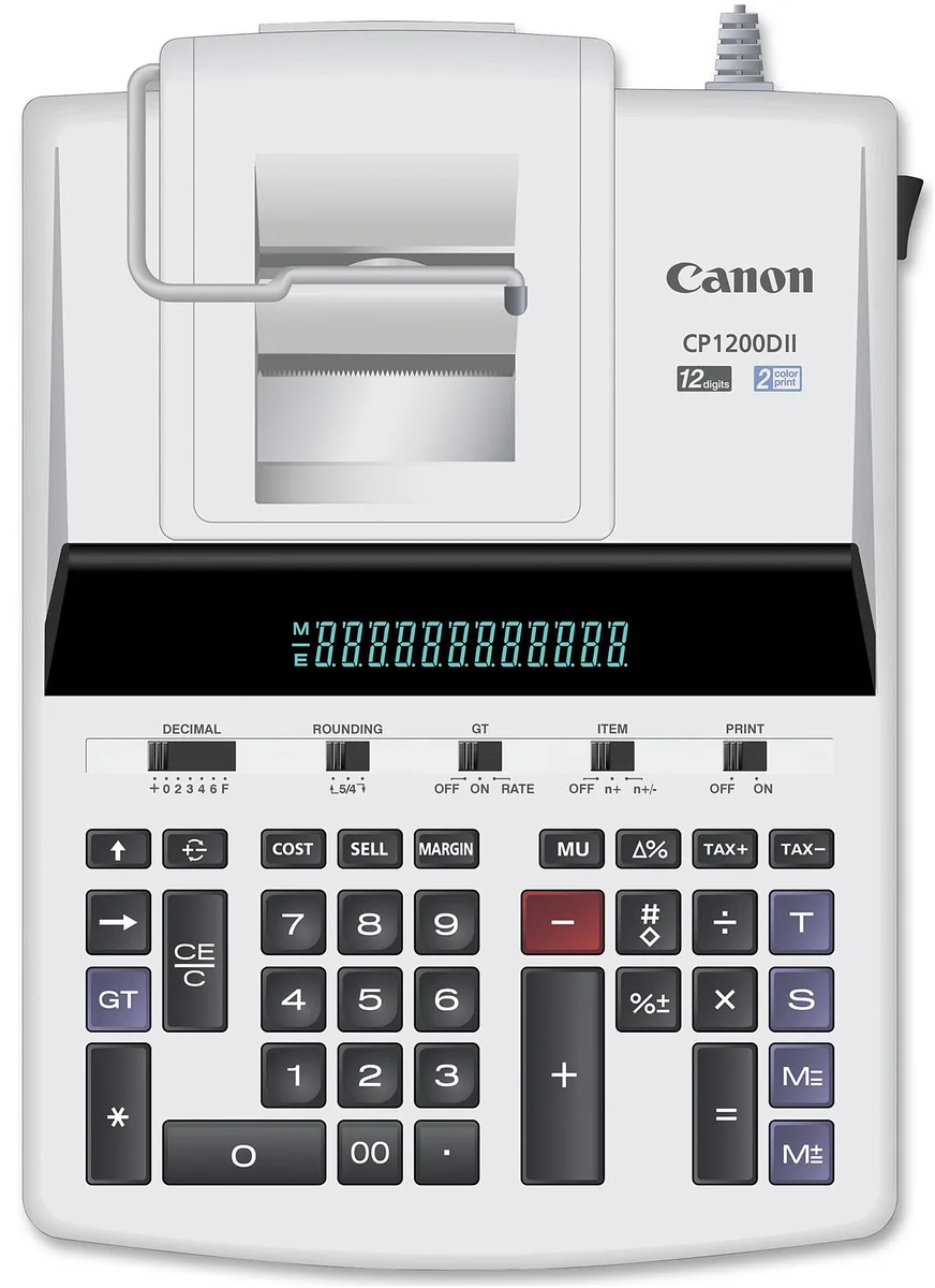 Canon Canon CP1200D Printing Calculator 12-digit 4.3 lines/sec two-colour print — product photo