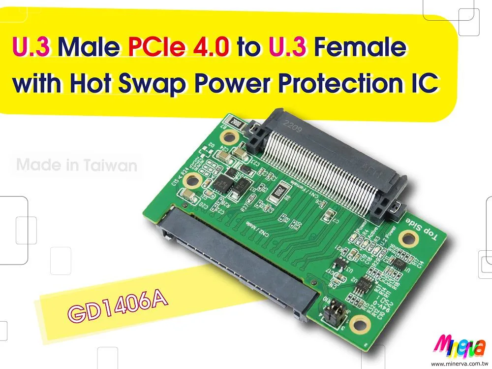 Innocard Innocard U.3 Male SFF-TA-1001 PCIe Gen 4 to U.2 Female gender changer — product photo