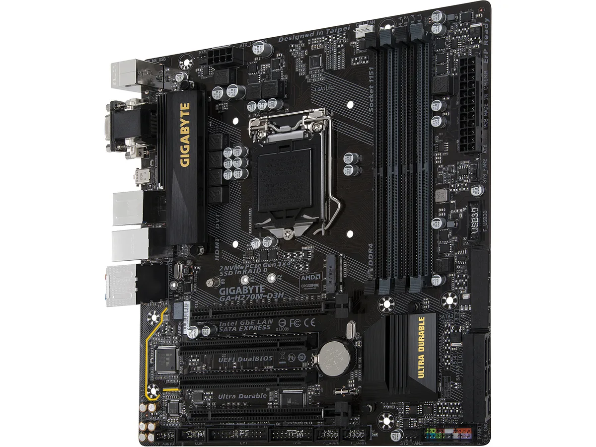 GIGABYTE GIGABYTE GA-H270M-D3H Intel motherboard — product photo