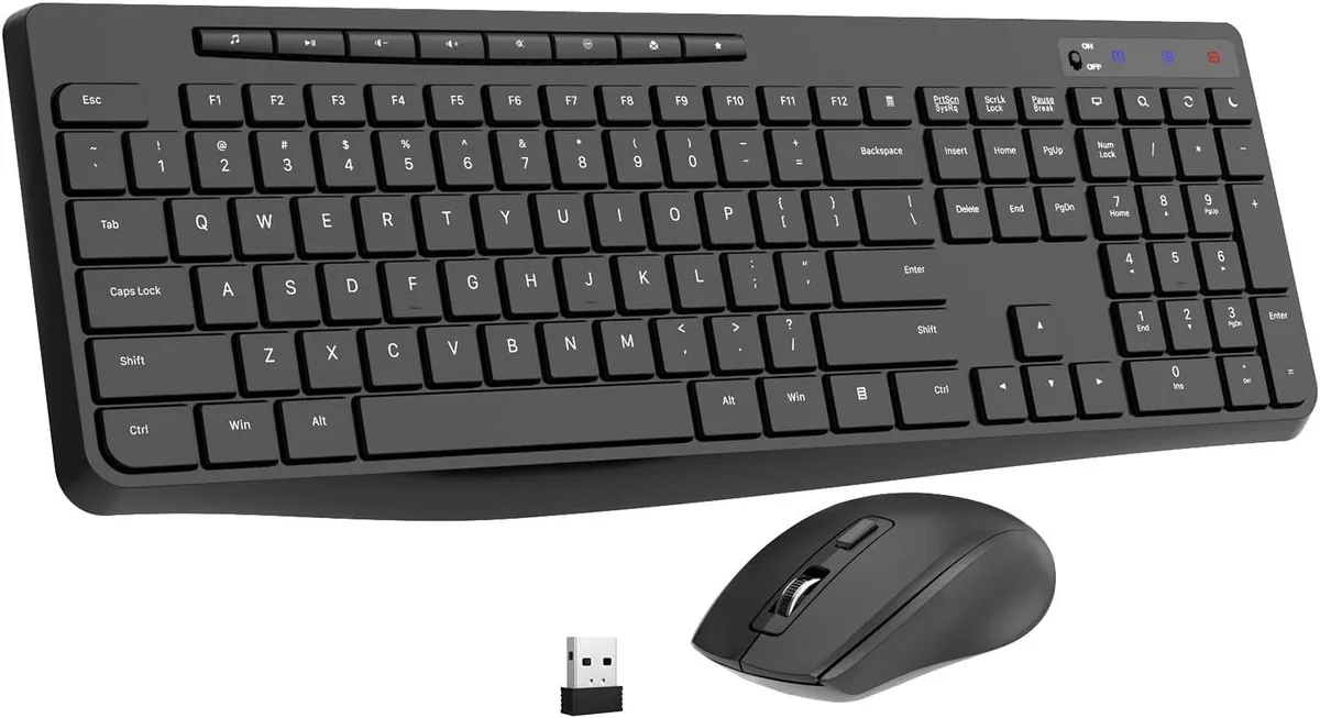 TUKO TUKO Wireless Keyboard and Mouse Combo 2.4G 104-Key 12 Shortcut Keys 33ft Range gaming keyboard — product photo