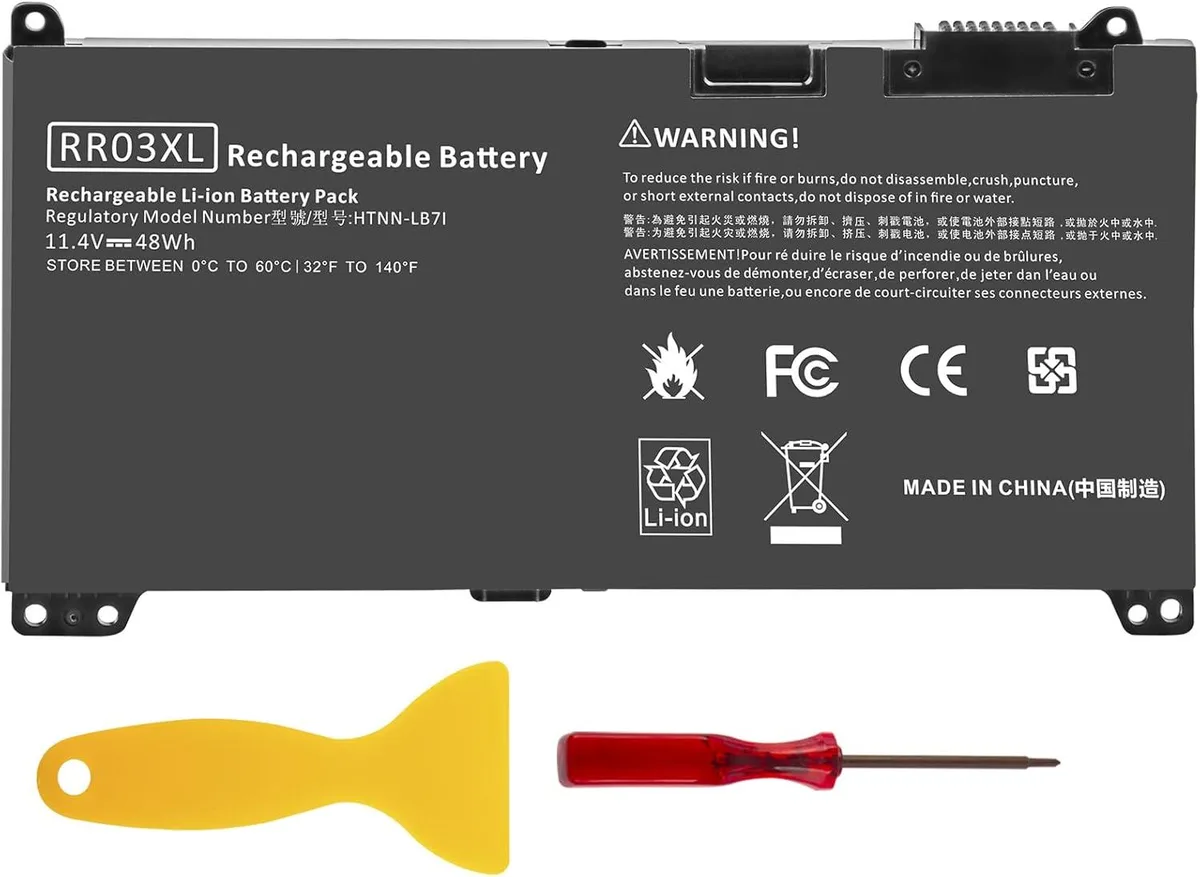 PISKEKAT PISKEKAT RR03XL 48Wh 11.4V laptop battery for HP ProBook 430 440 450 455 470 G4 G5 — product photo