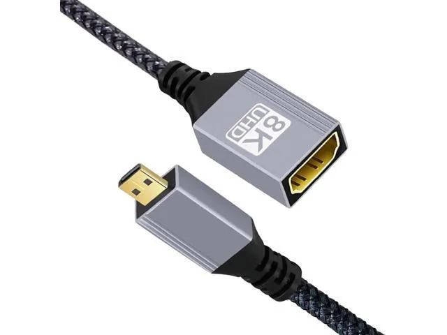 Manw Manw Micro HDMI Type-D 2.1 Male to HDMI Female Extension Cable 17cm — product photo