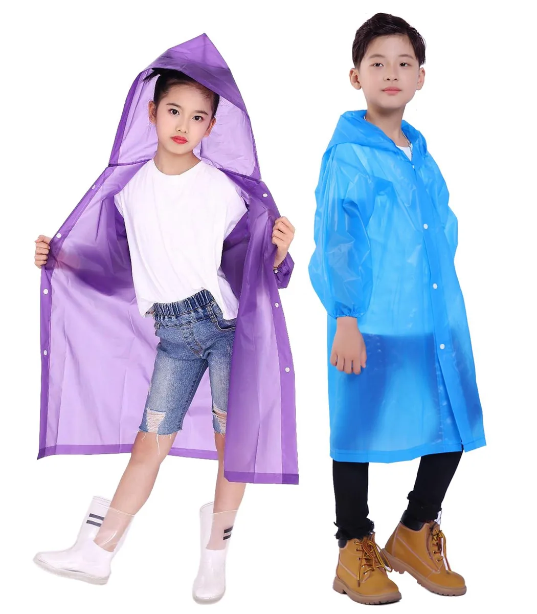  Makonus Children's Outerwear 2 Pack EVA Rain Ponchos 3.8-4.92 ft .15mm — product photo