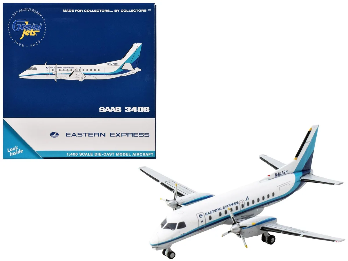 GeminiJets GeminiJets Saab 340B Eastern Express N407BH 1/400 Diecast Model Airplane — product photo