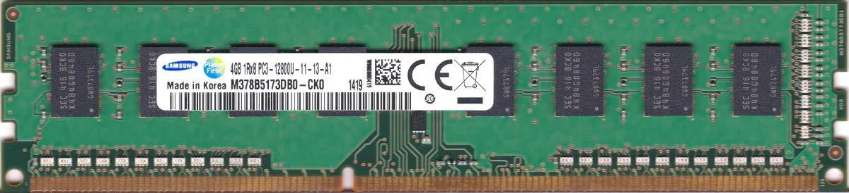 SAMSUNG SAMSUNG 4GB PC3-12800U 1600MHz DDR3 Desktop RAM M378B5173DB0-CK0 — product photo