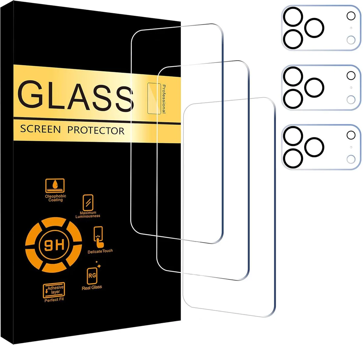 Werleo Werleo 3+3 Pack Screen &amp; Camera Lens Protector for iPhone 17 Pro Max 6.9 inch — product photo