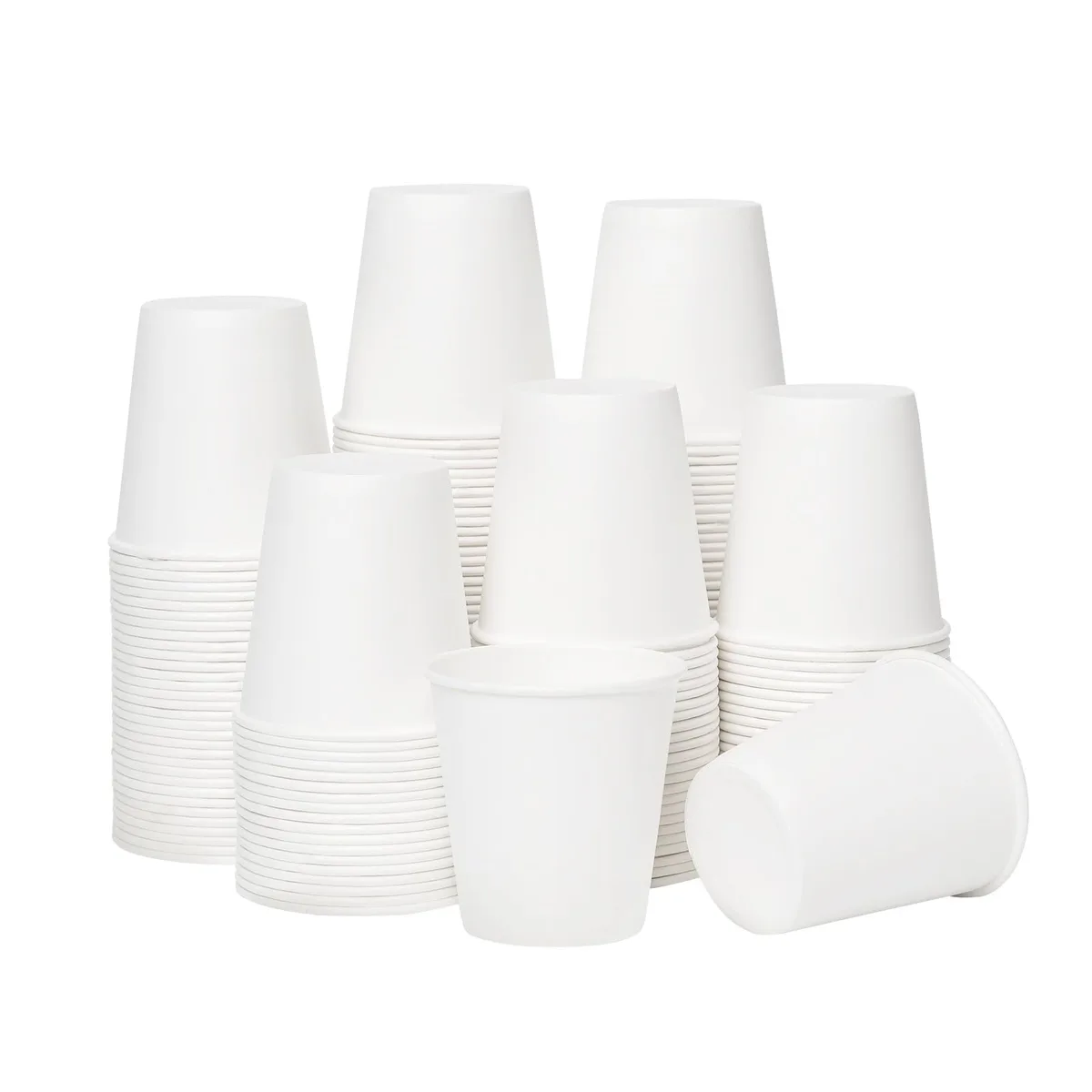 White 3 oz disposable paper cups in a 600 pack