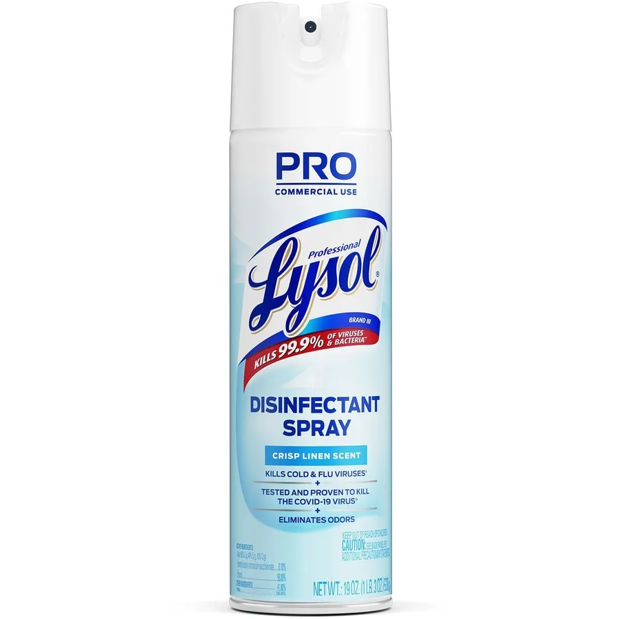 Reckitt Benckiser Reckitt Benckiser 74828CT Lysol Disinfectant Spray Crisp Linen 19 oz 12/Carton cleaning — product photo