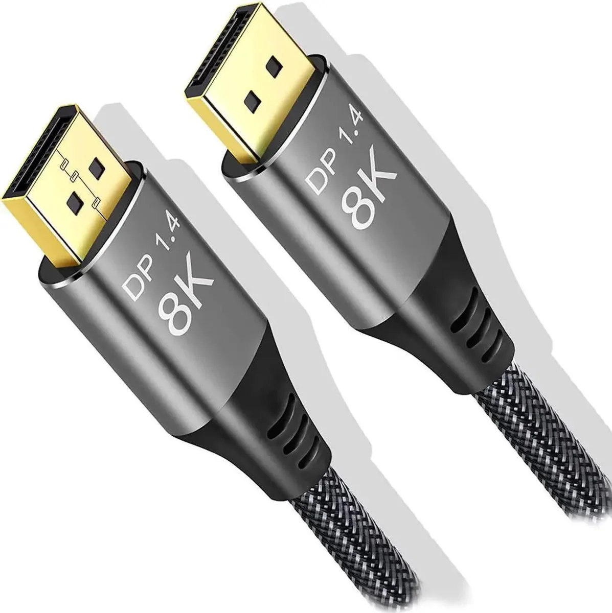 Vszerda Vszerda DisplayPort 1.4 cable 6.6ft 32.4Gbps 8K@60Hz 4K@144Hz nylon braided — product photo