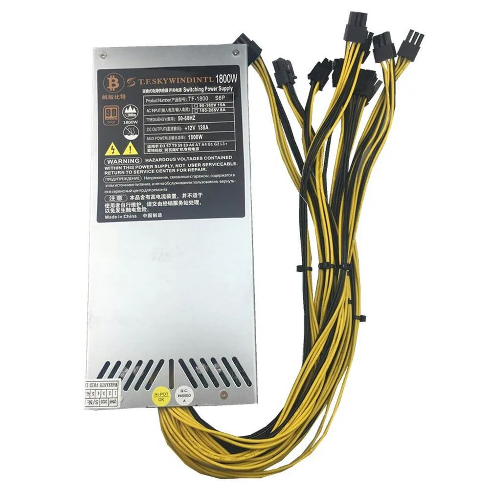 OIAGLH OIAGLH 1U Mining PSU 1800W 6P server power supply — product photo