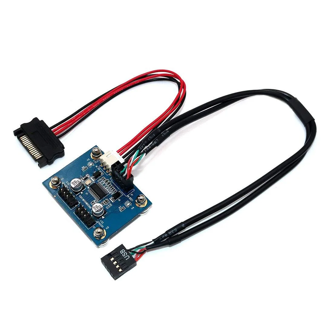 Vszerda Vszerda USB 2.0 9pin Header 1 to 2 Splitter 30cm 180 Degree SATA Cable — product photo