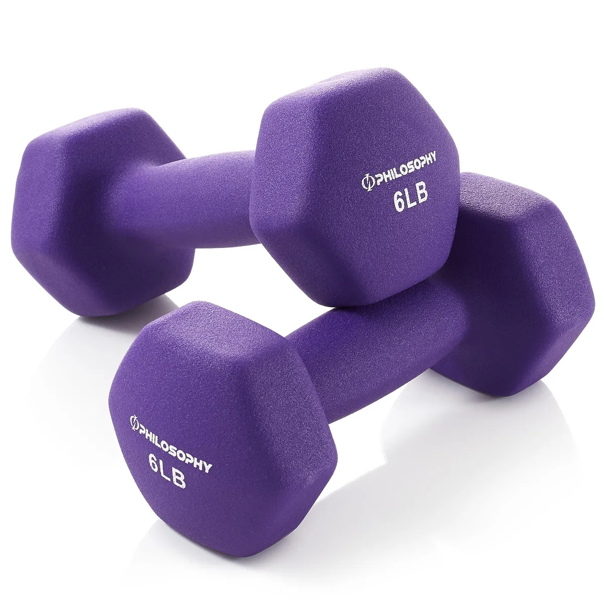Philosophy Gym Philosophy Gym Neoprene Dumbbell Pair 12 lb Total Purple — product photo
