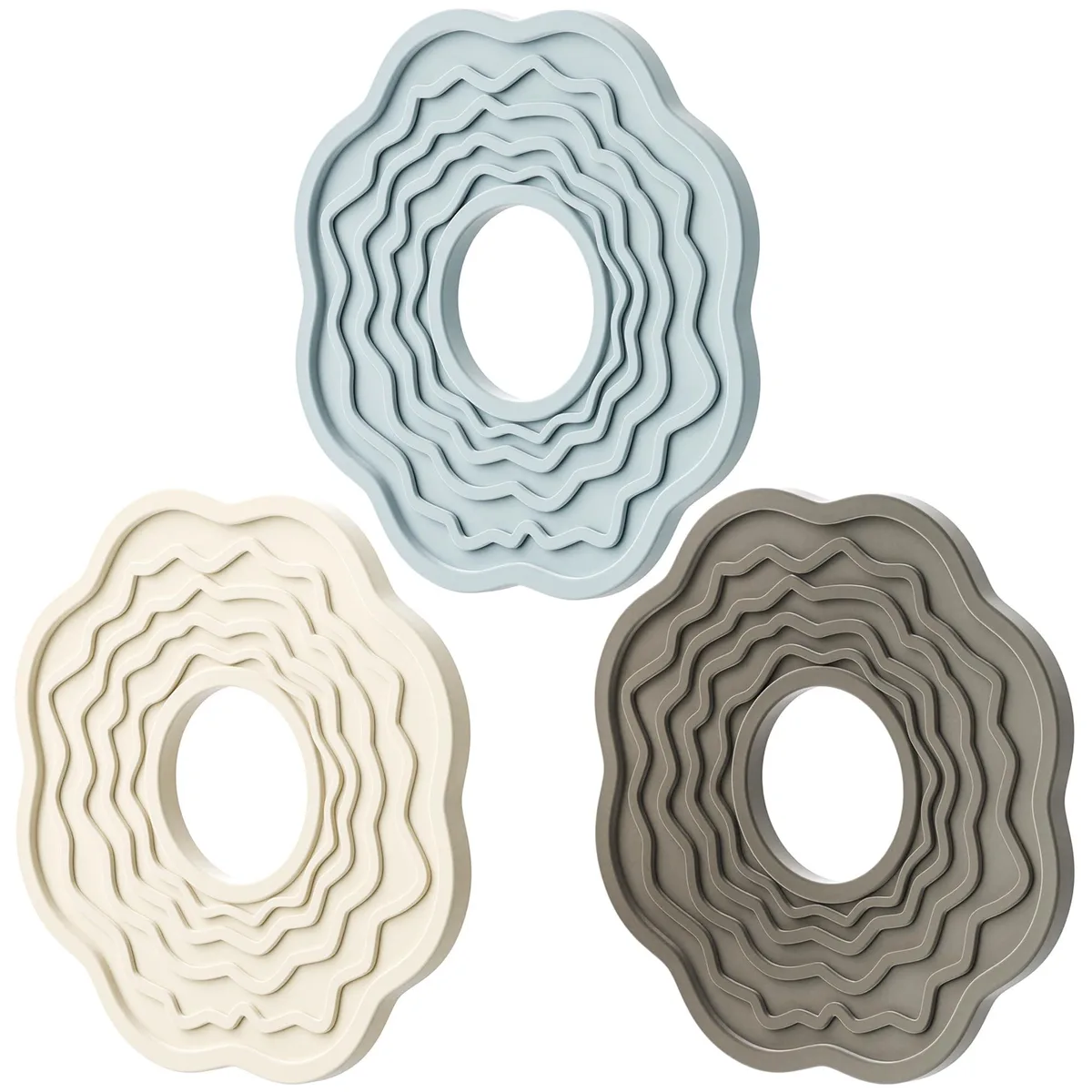  Silicone Trivets Hot Dishes 8 Inch Hot Pads Kitchen Set of 3 — product photo