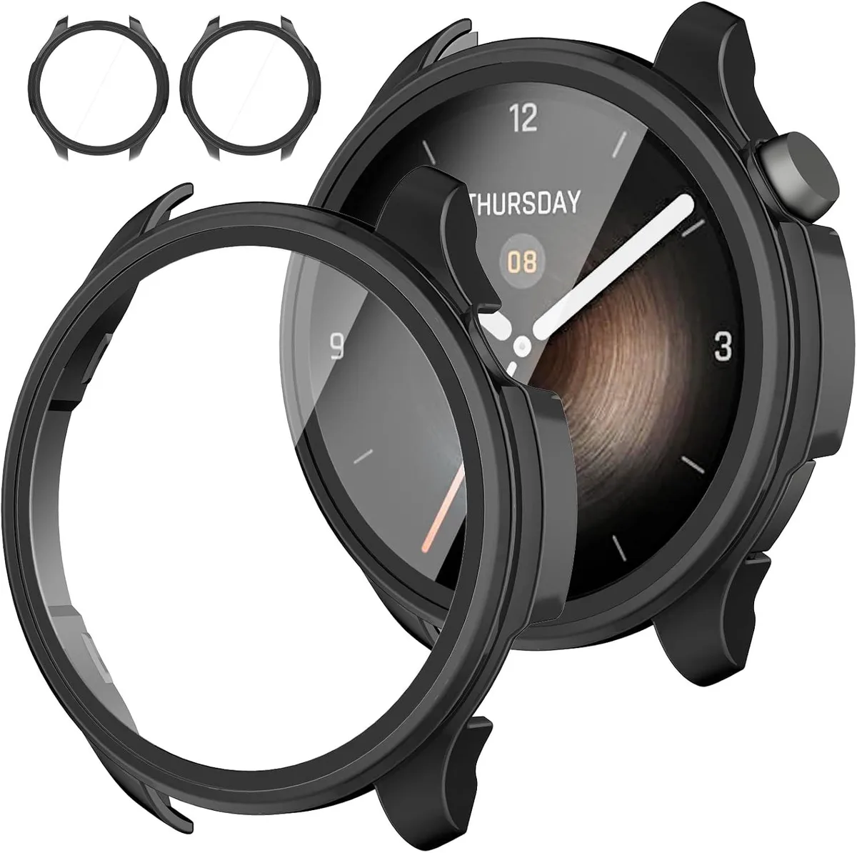 ETEIZU ETEIZU 2-Pack Screen Protector Case for Amazfit Balance 2023 A2286 Black — product photo