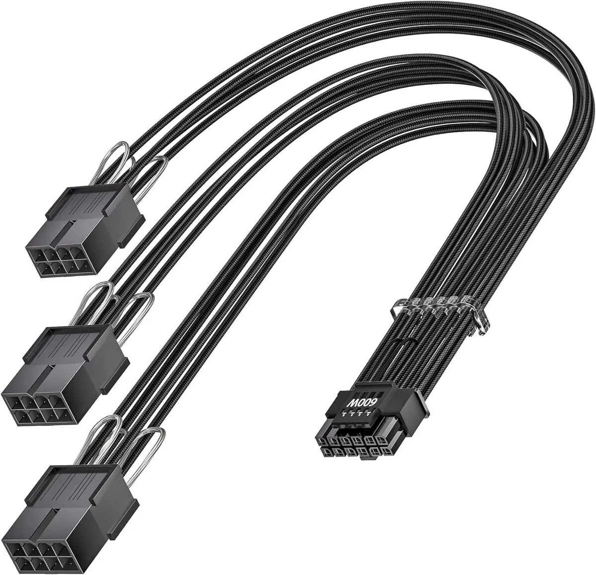 PISKEKAT PISKEKAT PCI-e 5.0 12+4pin to 3x8pin 30cm 16AWG 600W RTX 3090 4070 4080 4090 — product photo