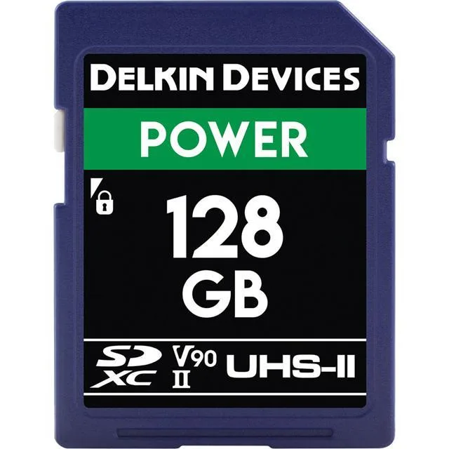 Delkin Devices Delkin Devices Power2000X 128GB SDXC V90 UHS-II memory card — product photo