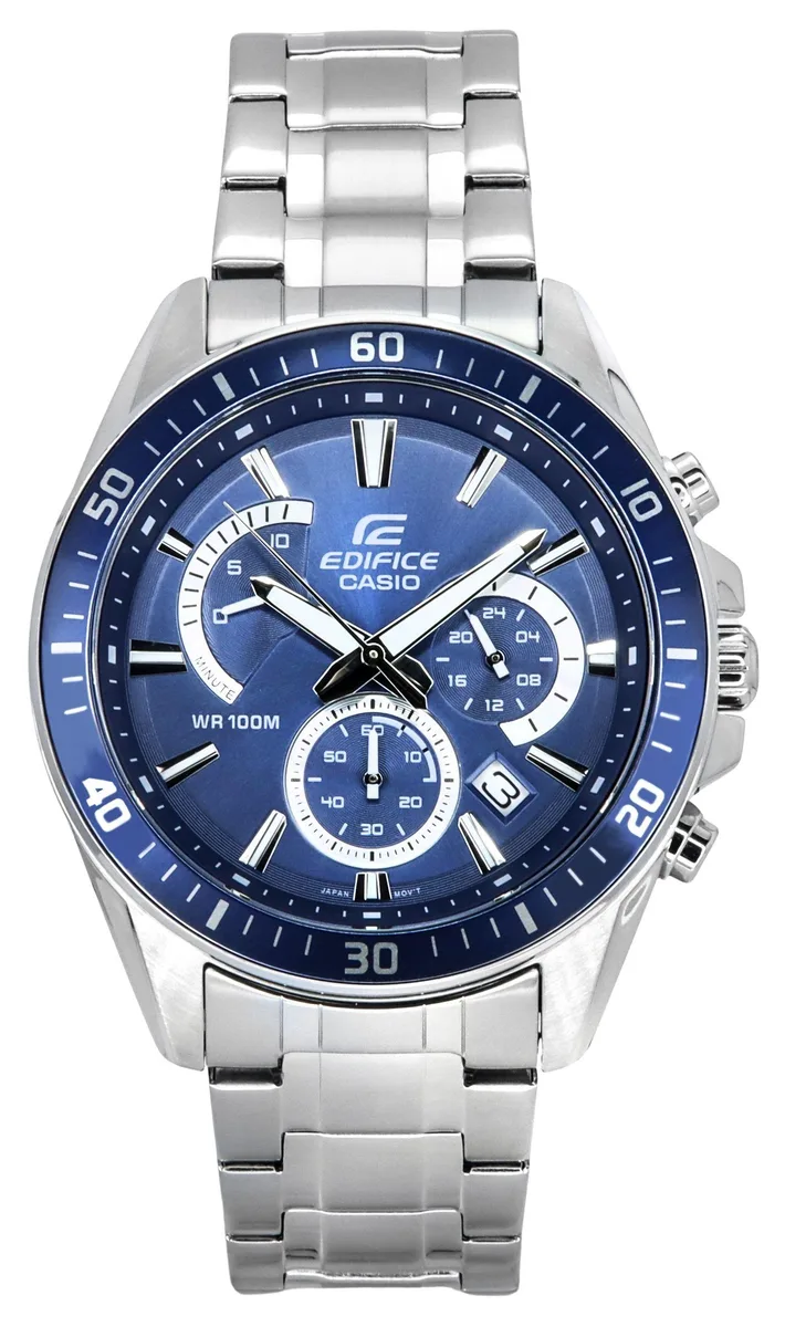CASIO CASIO EDIFICE Chronograph Blue Dial EFR-552D-2A 100M Watch — product photo