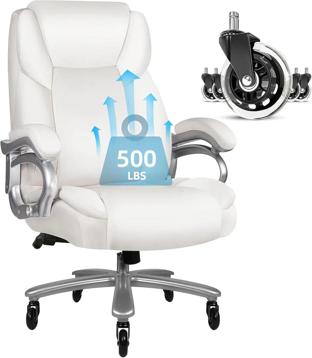 Vitesse Vitesse DX-EOC-WHT Big and Tall Chair White 500 lbs — product photo