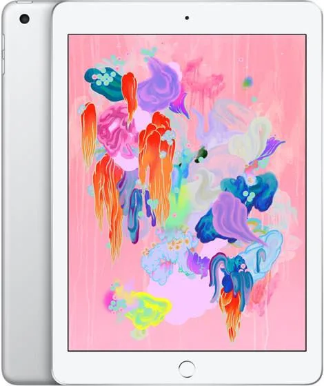 Apple Apple iPad 6th Generation 32GB Silver 9.7" iOS cell phones - unlocked — product photo