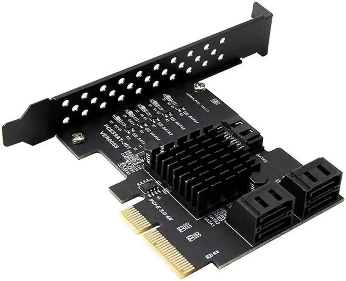 SMUGDESK SMUGDESK 5 Port SATA 3.0 Controller Card PCIe X4 Gen3 — product photo