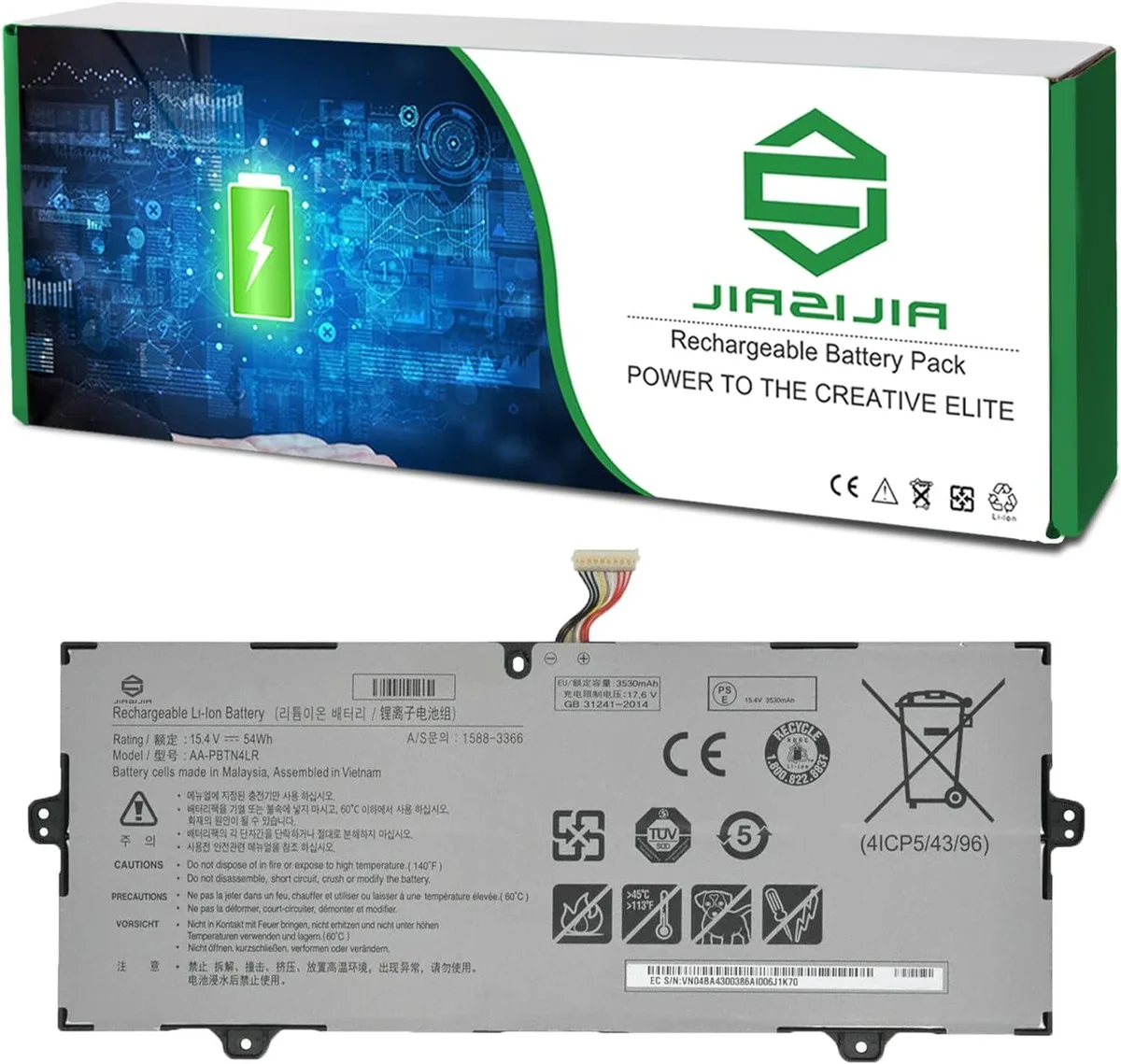 NShi NShi AA-PBTN4LR laptop battery 15.4V 54Wh — product photo