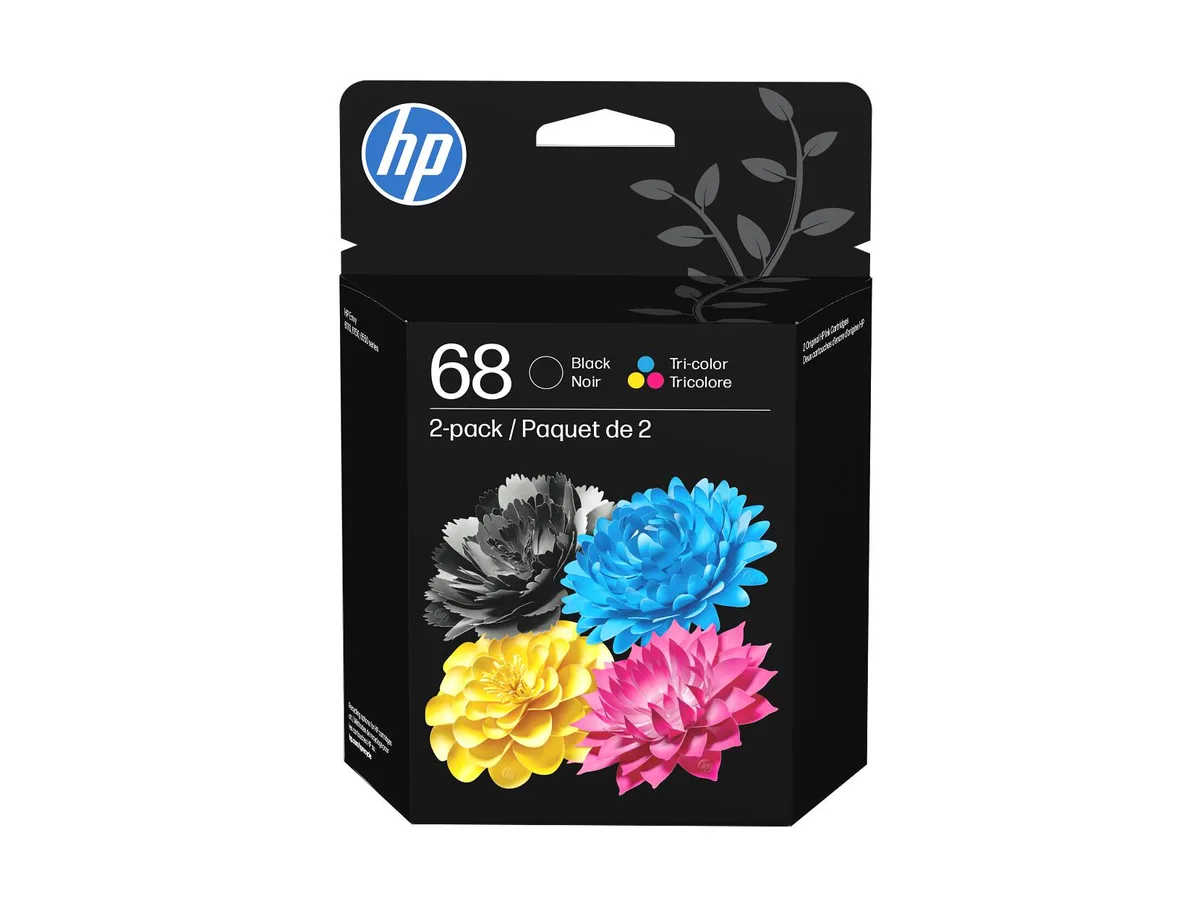 HP HP 6L6S2TN 68 2-Pack Black/Tri-color Ink Cartridges — product photo