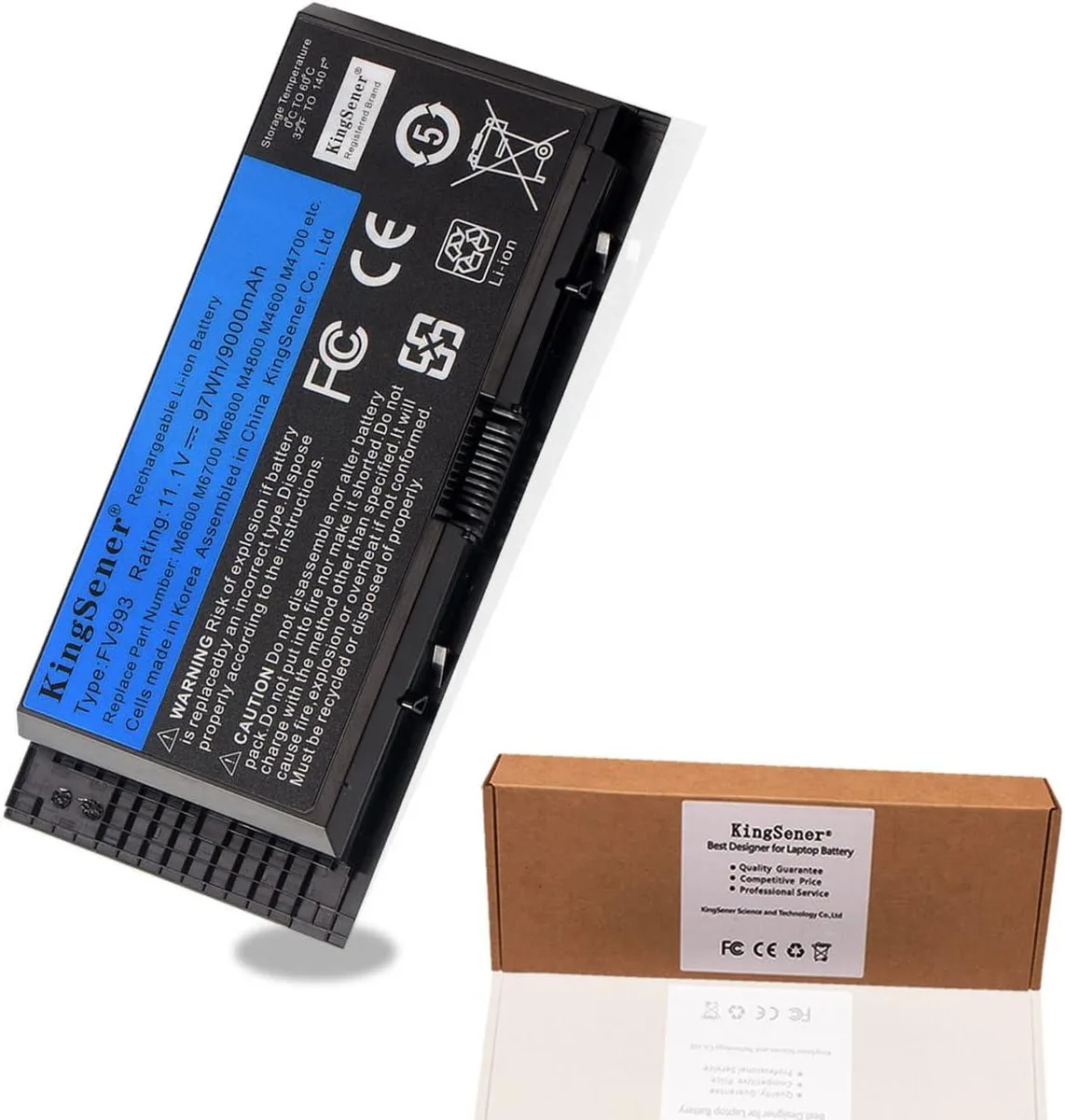 TAURKENAM TAURKENAM FV993 97WH 11.1V laptop battery for Dell Precision M4600 M4700 M4800 M6600 M6700 M6800 — product photo