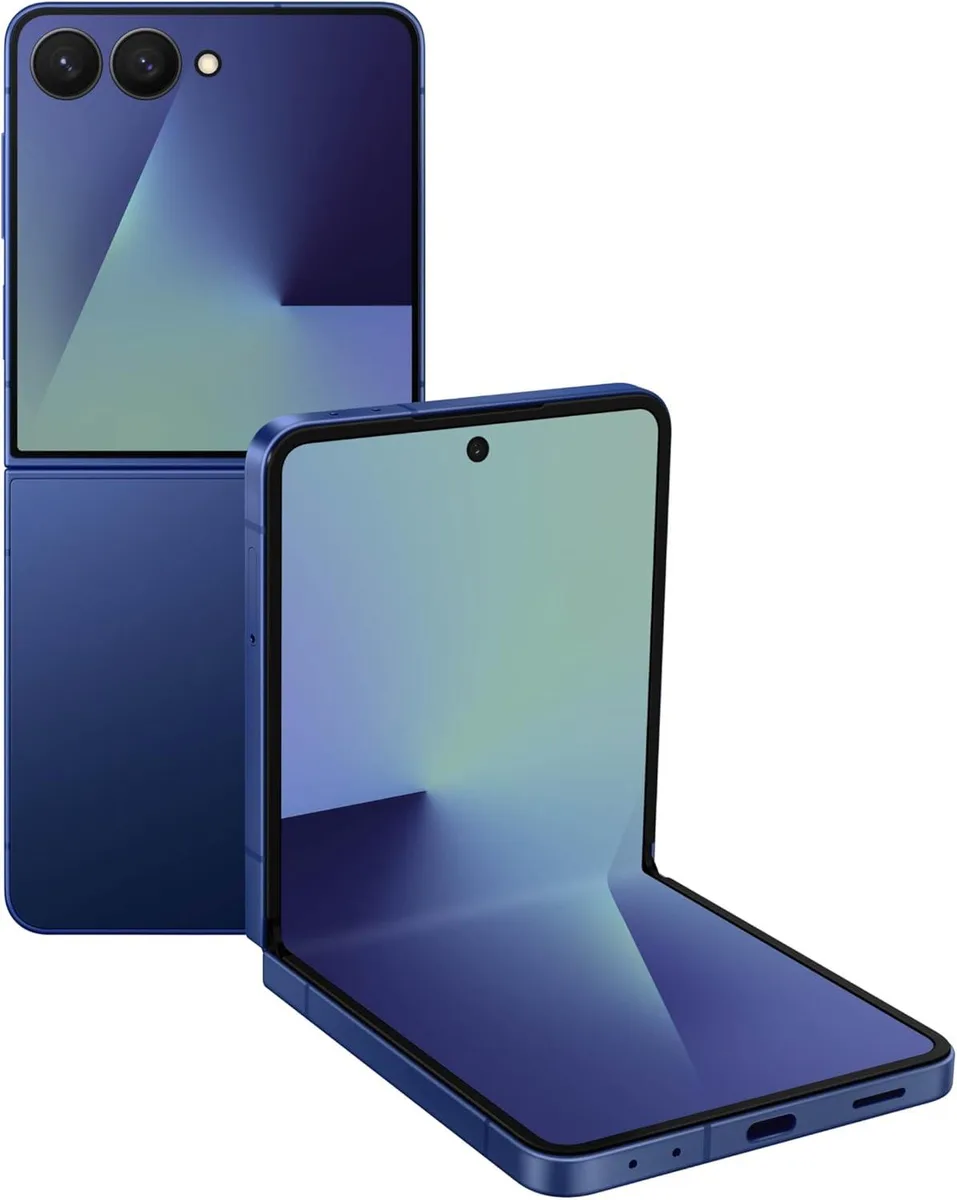 SAMSUNG SAMSUNG Galaxy Z Flip7 256GB 12GB RAM Blue 2025 cell phones - no contract — product photo