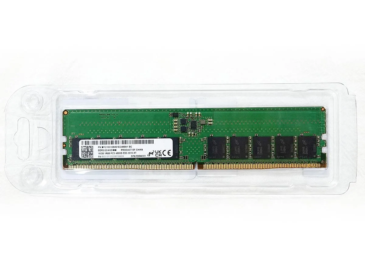 Crucial Crucial MTC10C1084S1EC56BD1R 16GB DDR5 5600MHz CL46 ECC desktop RAM — product photo