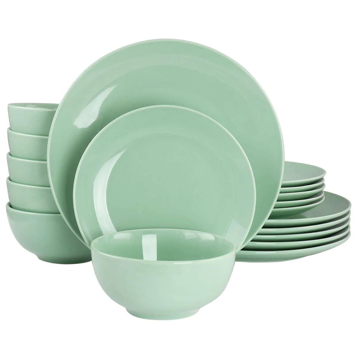 Elama Elama 510120085M 18 Piece Porcelain Dinnerware Set Mint — product photo