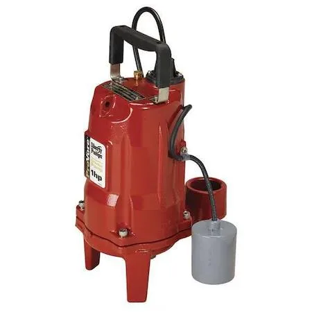 Cast iron grinder pump with tether float switch and 10 ft cord