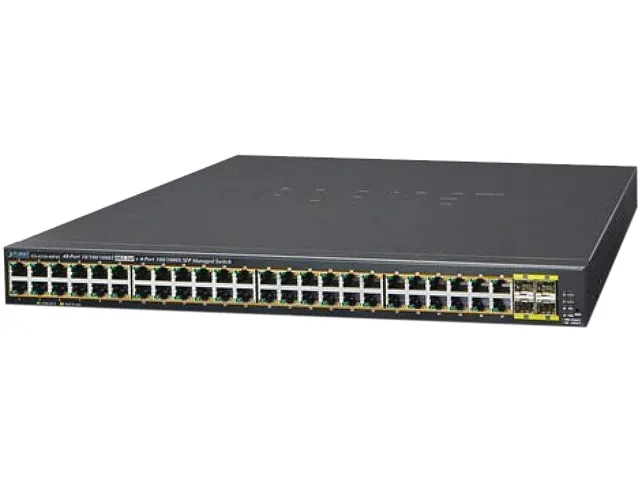 PLANET PLANET GS-4210-48P4S 48-port PoE network switch with 4 SFP slots — product photo