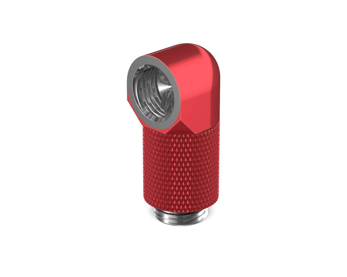 PrimoChill PrimoChill Male Female G1/4 90 Degree Rotary 20mm Extension Elbow Candy Red diy cooling — product photo