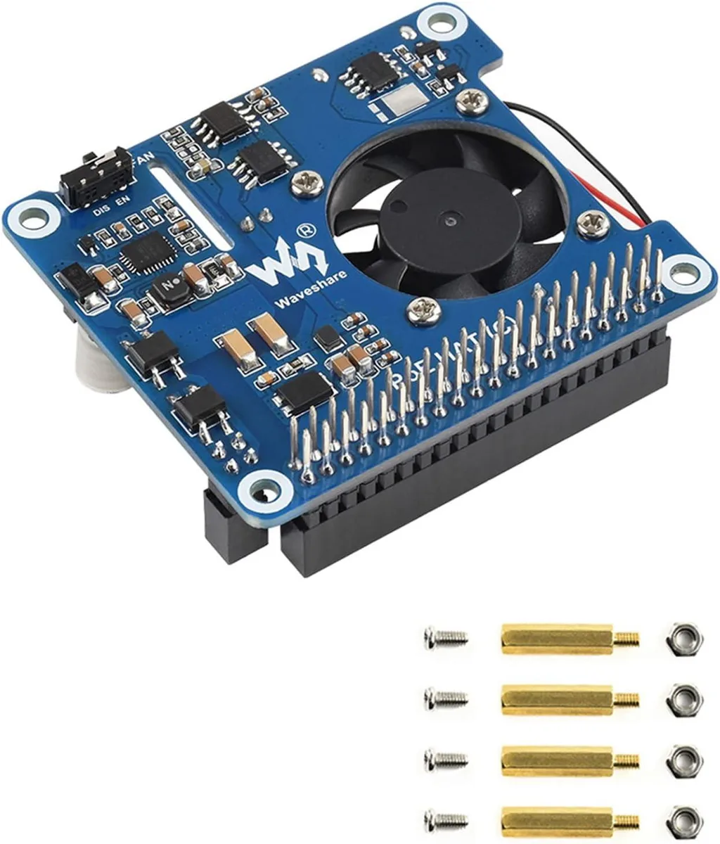 MCDODO MCDODO PoE HAT Raspberry Pi 40pin 802.3af/at 5V 12V MP8676 Fan — product photo
