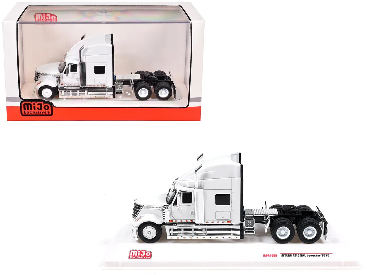 Ixo Models Ixo Models 2010 International Lonestar Truck Tractor White 1/64 Diecast Hobby Collectible — product photo