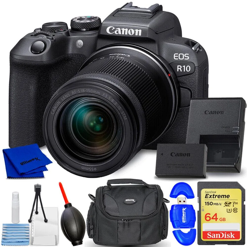 Canon International Canon EOS R10 18-150mm Kit 64GB 7PC Accessory Kit — product photo