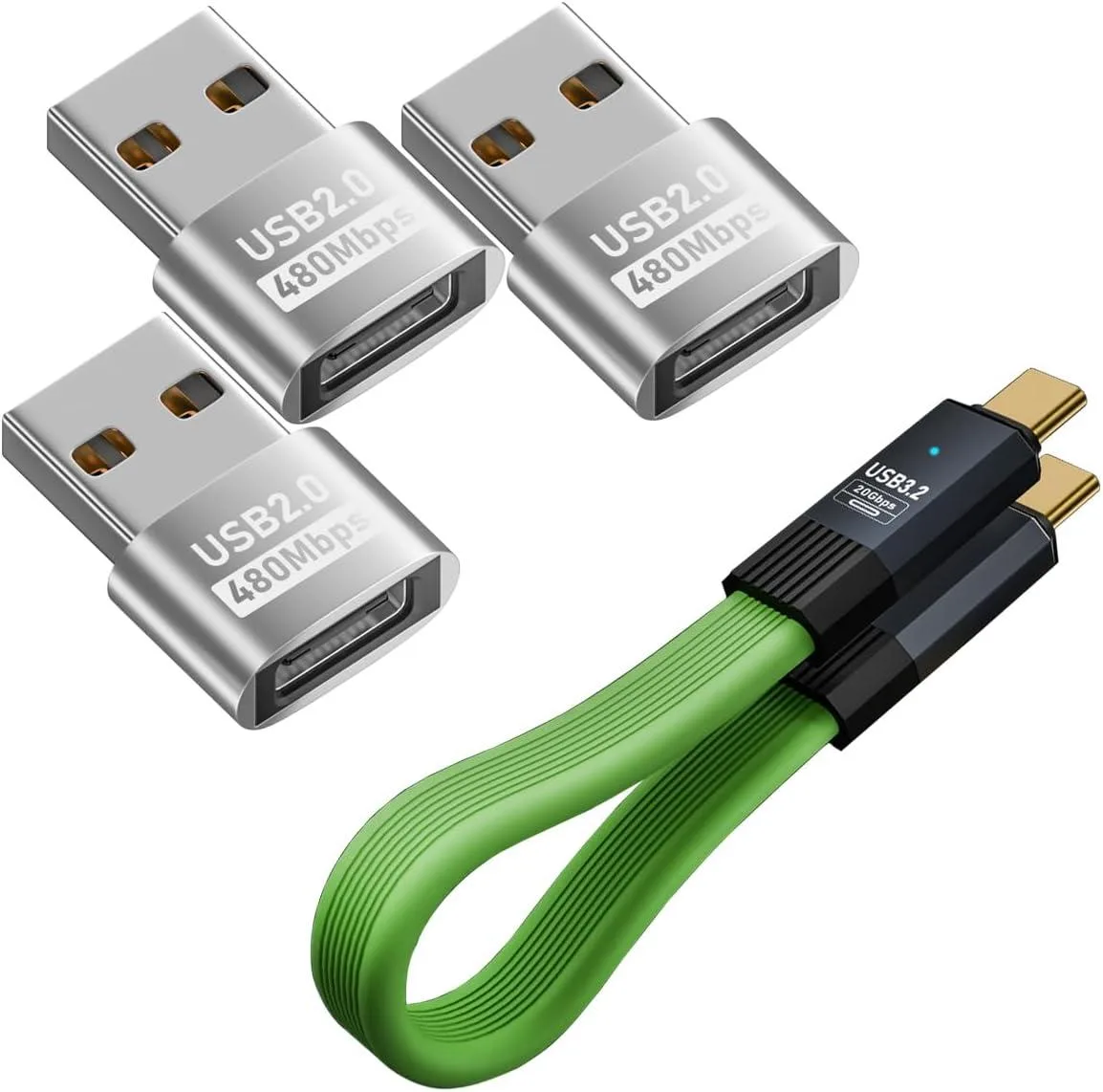 Brainwavz Brainwavz USB Display Adapter 4-Pack USB 3.2 20Gbps 100W PD — product photo
