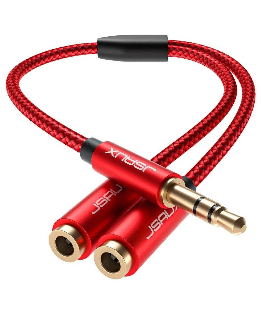 MYDply MYDply 3.5 mm Headphone Splitter 2 Female to 1 Male Red — product photo