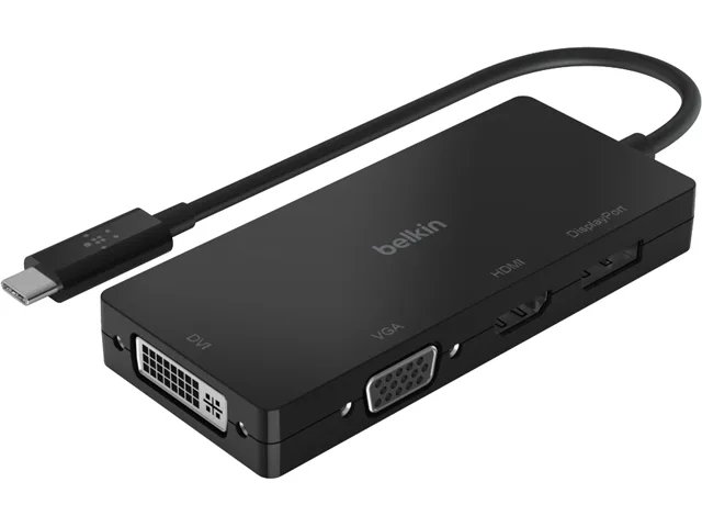 Belkin Belkin AVC003BK-BL USB-C Multiport Video Adapter HDMI VGA DisplayPort DVI 4K 60Hz — product photo