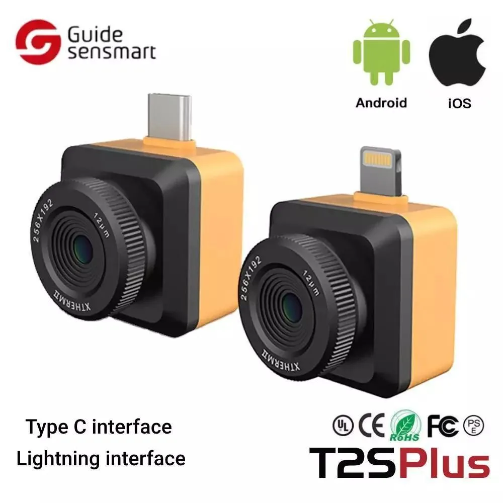 Compact thermal camera with holder and protective case
