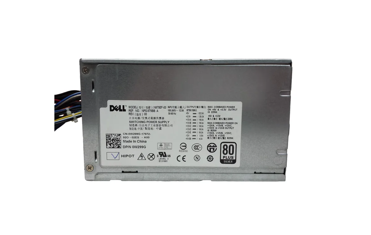 DELL DELL W299G Precision T5500 875W 24-Pin Power Supply — product photo