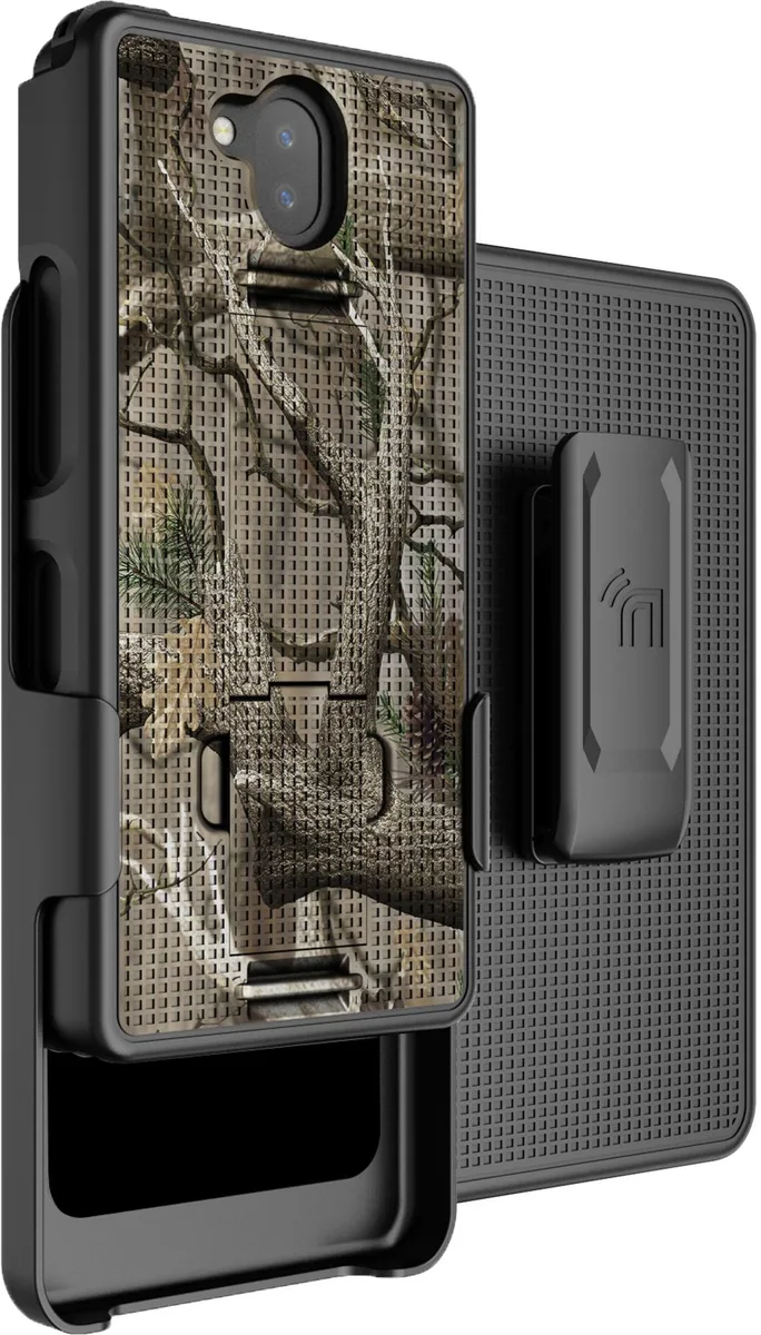 Nakedcellphone Nakedcellphone Kickstand Case + Belt Clip Holster Combo for Sonim XP10 5G (XP9900) Camo — product photo