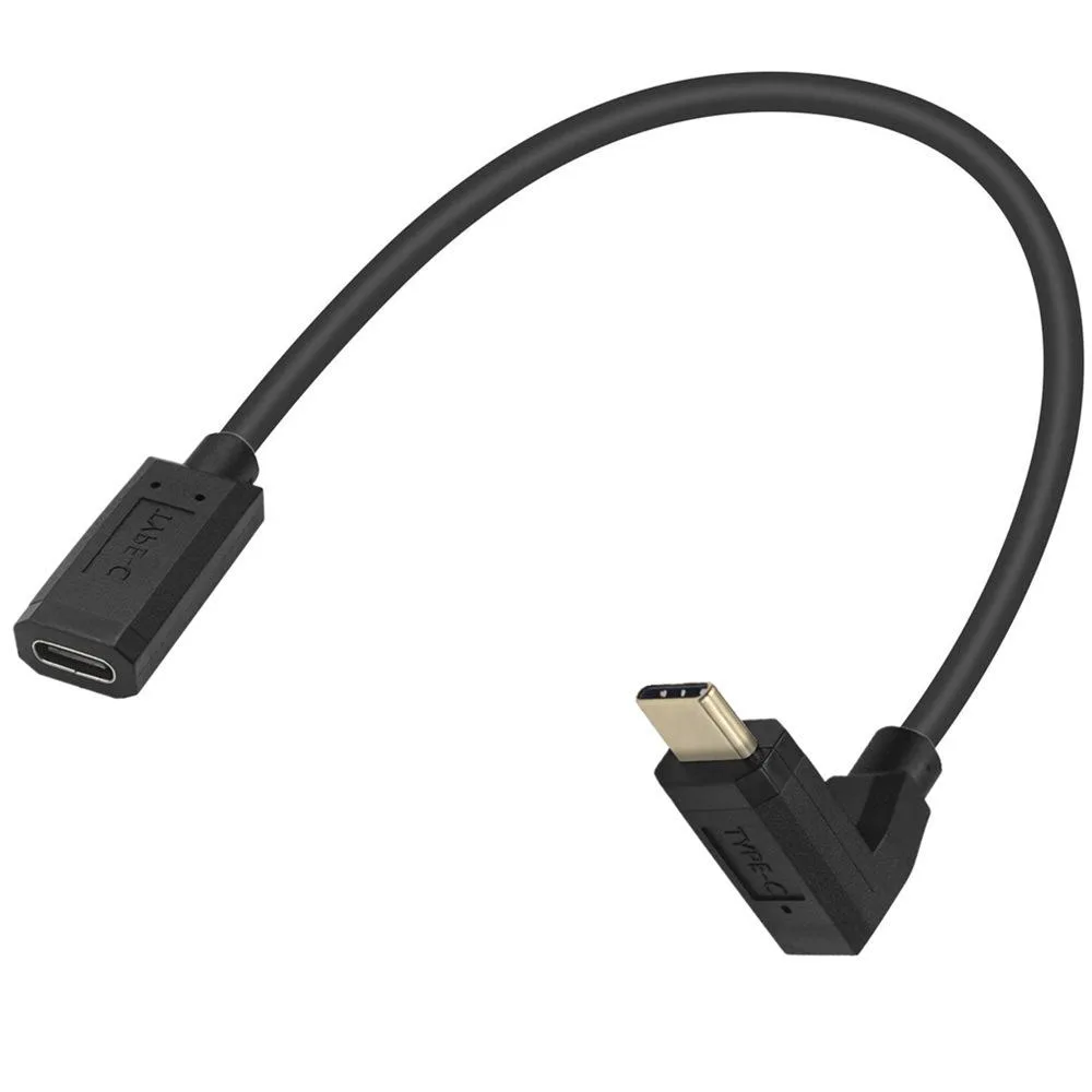 TeKit TeKit 90° USB-C 3.1 Male-Female Extension Cable Up/Down Angle 2ft 0.6m — product photo