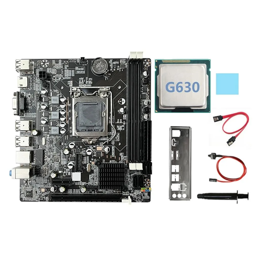 YINGHUA YINGHUA B75 server motherboard + G630 CPU + SATA cable + switch cable + baffle LGA1155 DDR3 — product photo