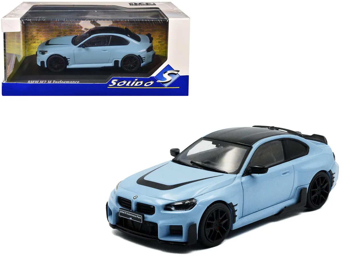 Solido Solido 2023 BMW M2 M Performance Zandvoort Blue Black Top 1/43 Diecast — product photo
