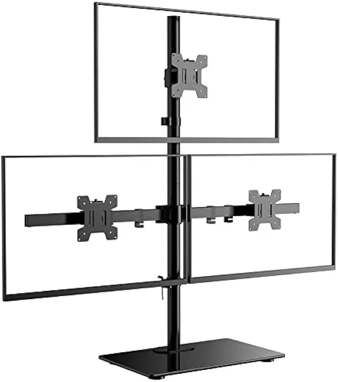 TAURKENAM TAURKENAM Triple Monitor Stand 3 screens 27 inch 22lbs VESA 75 100 office equipment — product photo