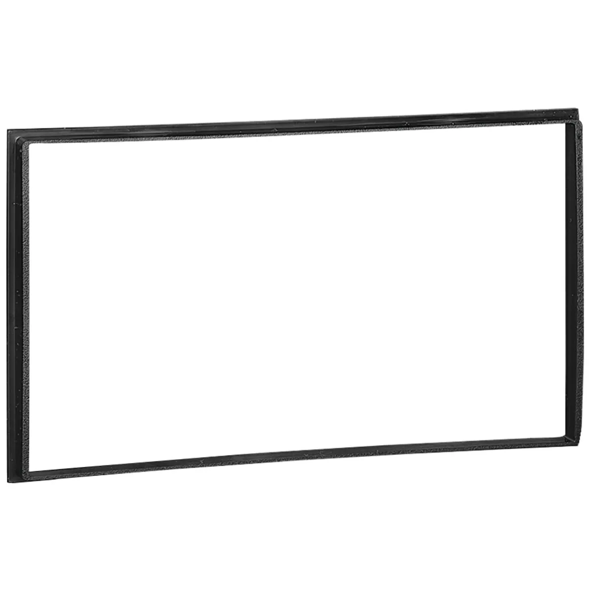 Black double-DIN dash kit with trim plate and brackets