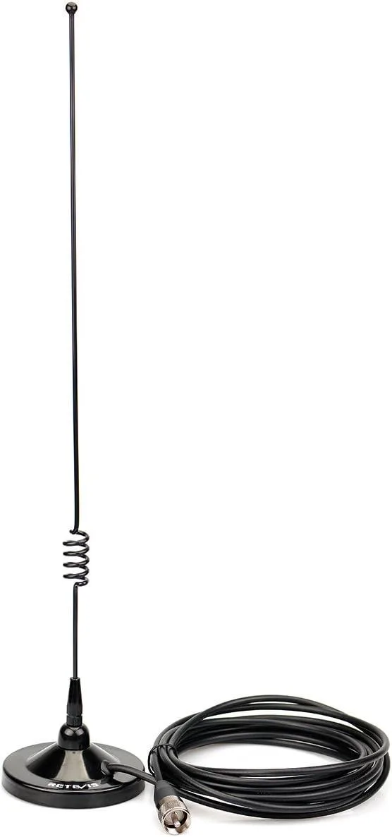usbroway usbroway Dual Band Mobile Radio Antenna 144/430MHz Magnetic Mount 18.86in Cable — product photo