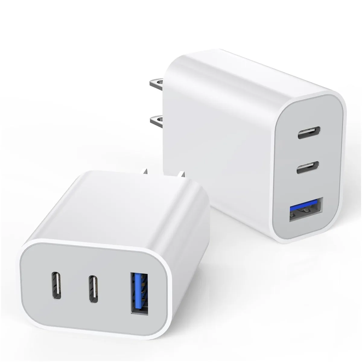 PISKEKAT PISKEKAT 35W 3-Port USB-C Charger 2-Pack — product photo