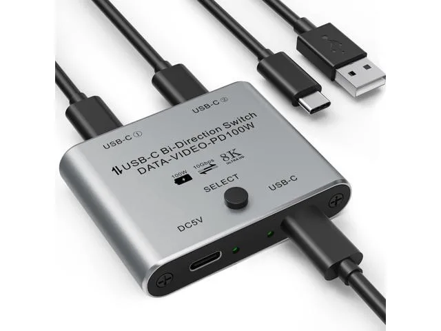 LORDWORLD LORDWORLD 8K USB-C KVM Switch Bidirectional 100W 10Gbps — product photo